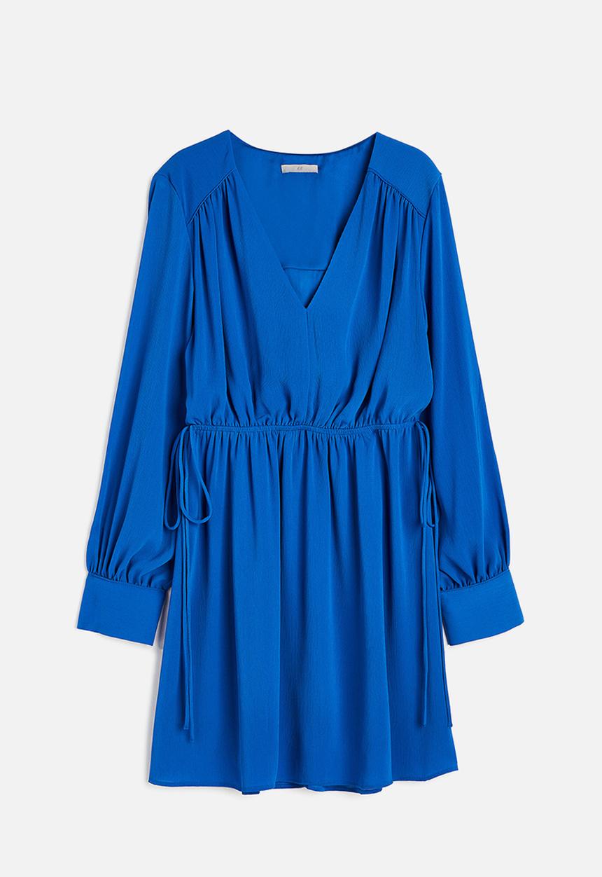H&M - Drawstring-detail dress - bright blue 