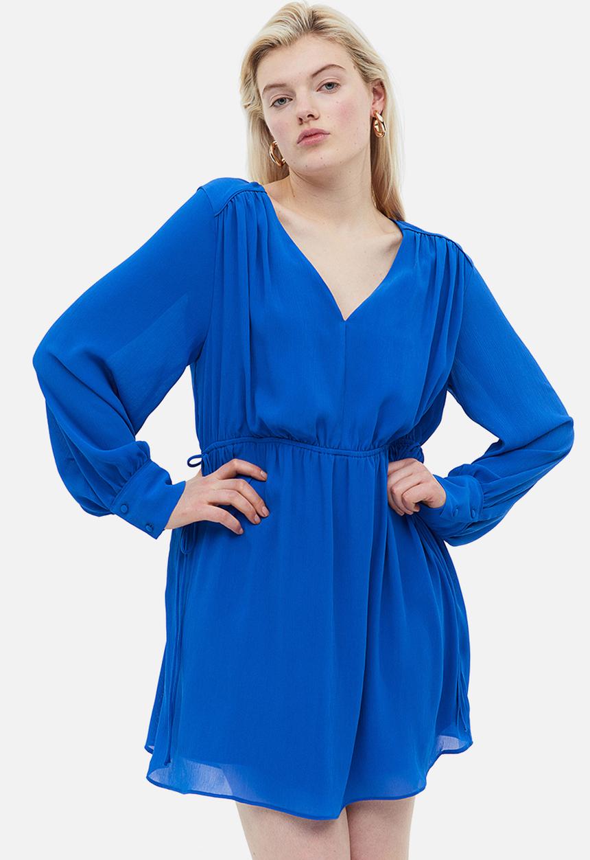 H&M - Drawstring-detail dress - bright blue 