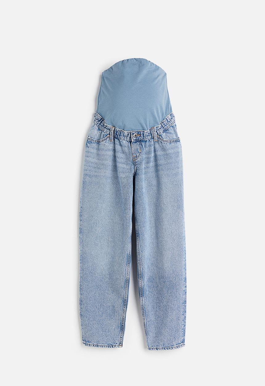 H&M - Mama mom loose ankle jeans - light denim blue 