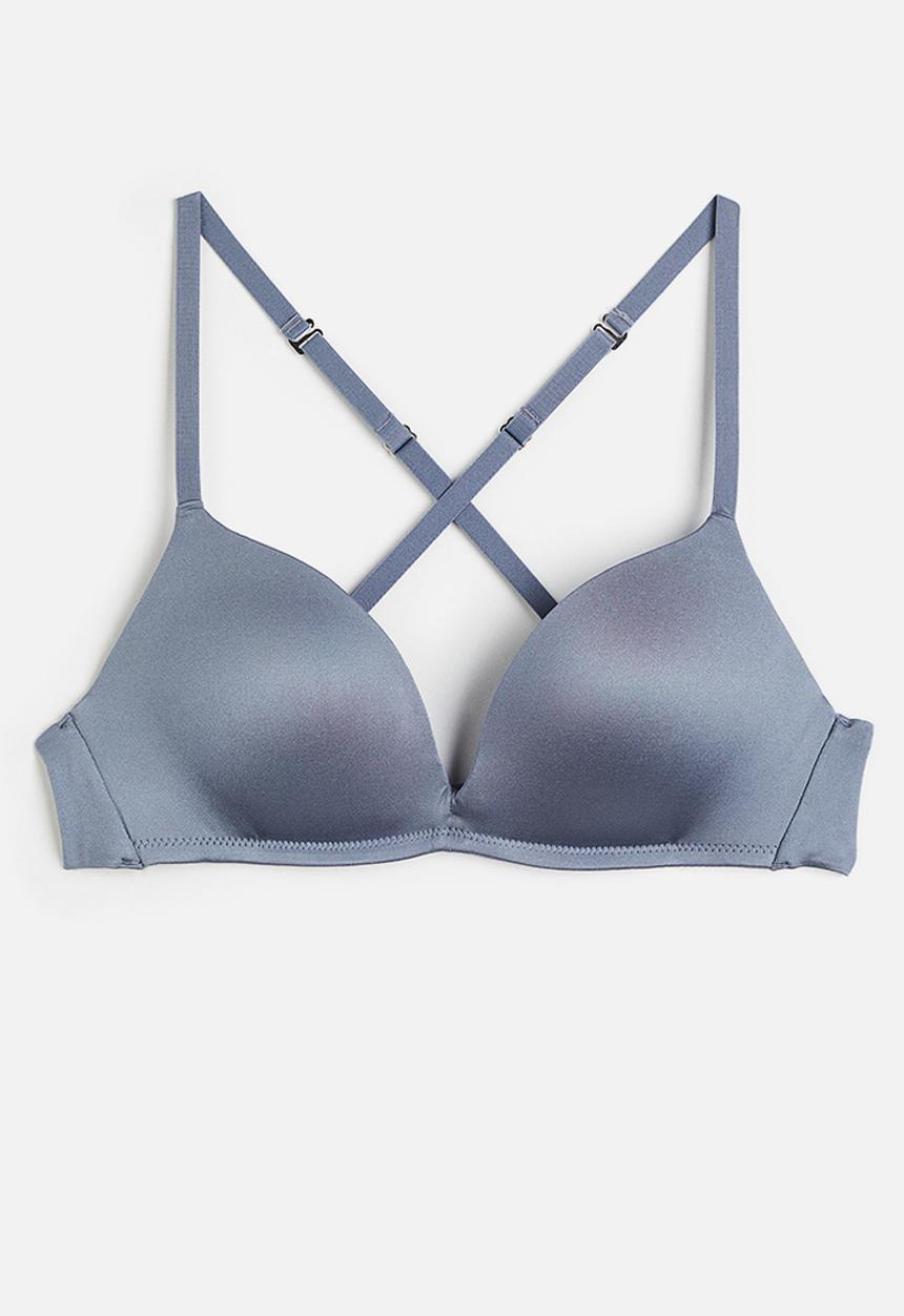 H&M - Micro push-up bra - pigeon blue 