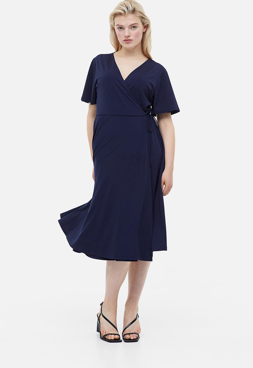 H&M - Jersey wrap dress - dark blue
