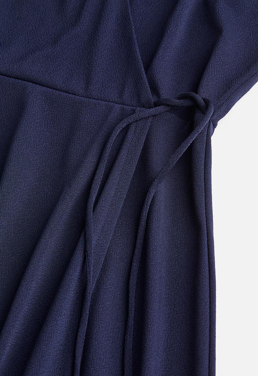 H&M - Jersey wrap dress - dark blue