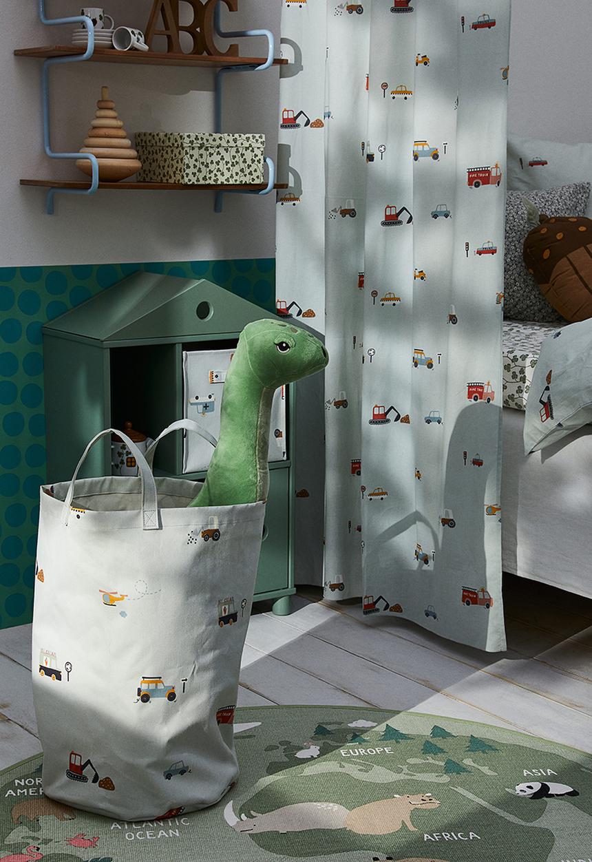 H&M - Printed storage basket - green,multi