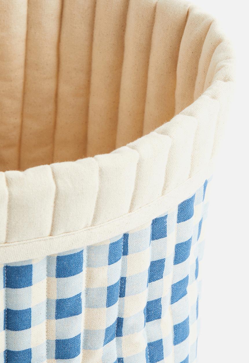 H&M - Quilted storage basket - blue,multi