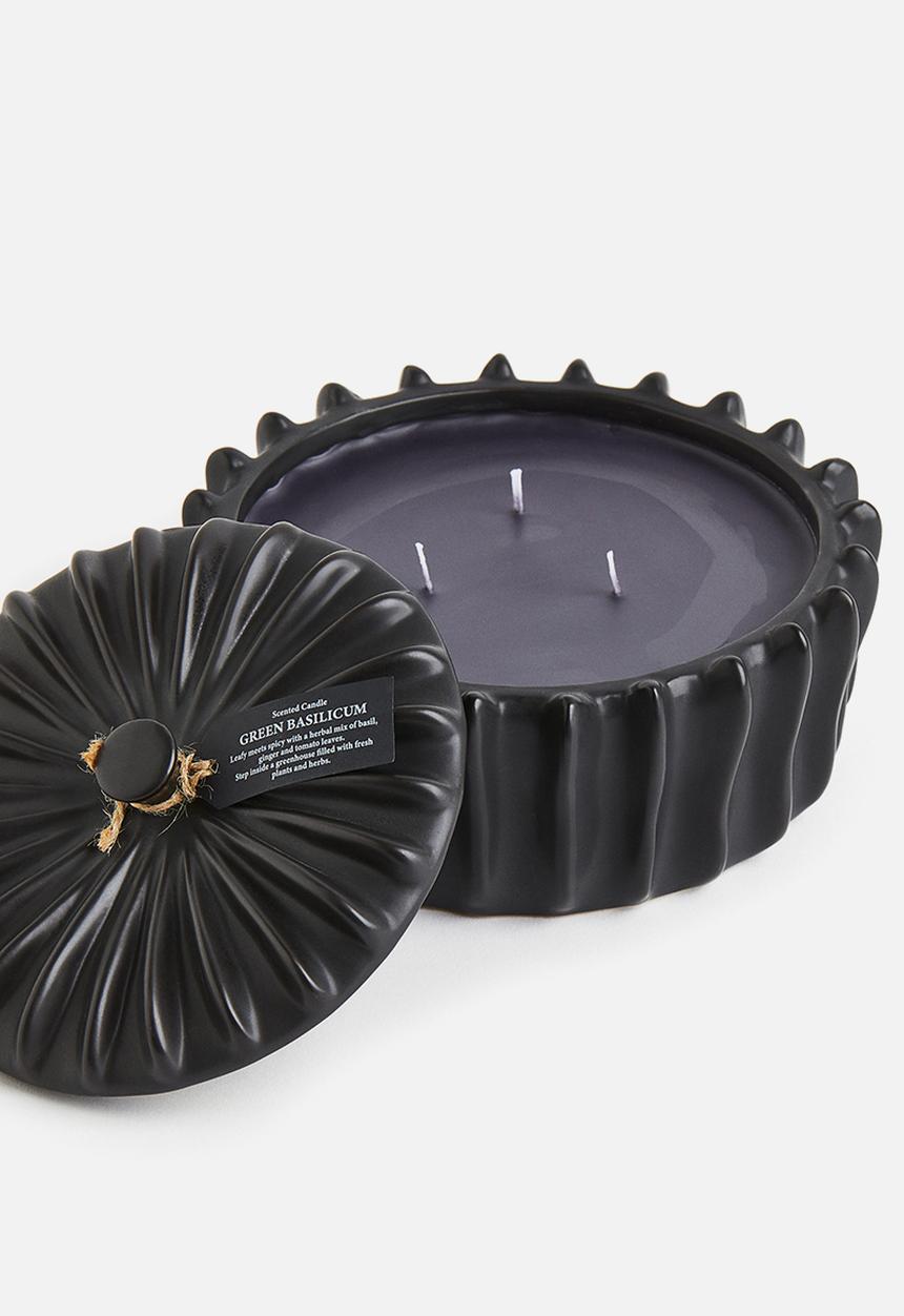 H&M - Scented candle in stoneware holder - black