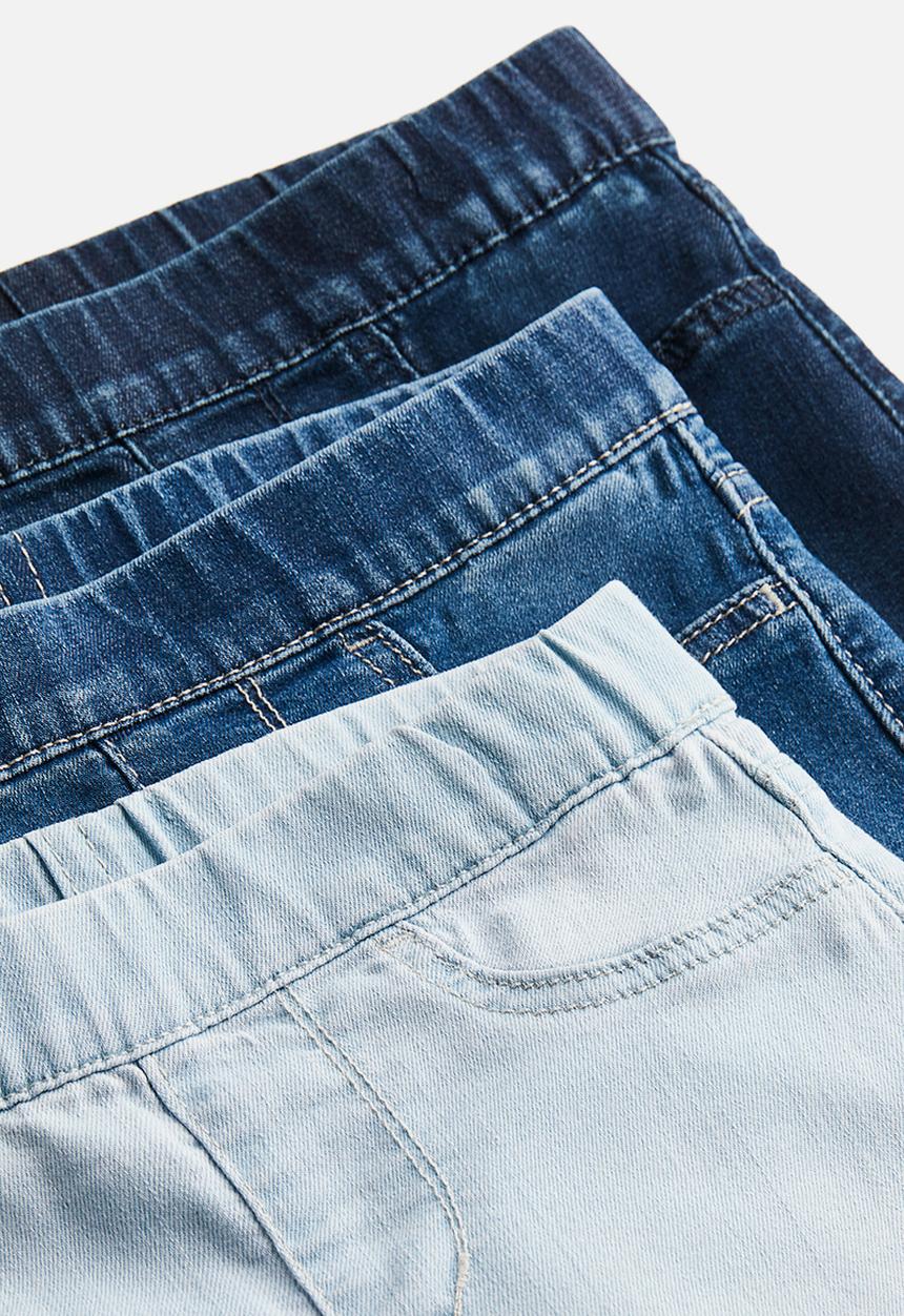 H&M - 3-pack denim shorts - blue