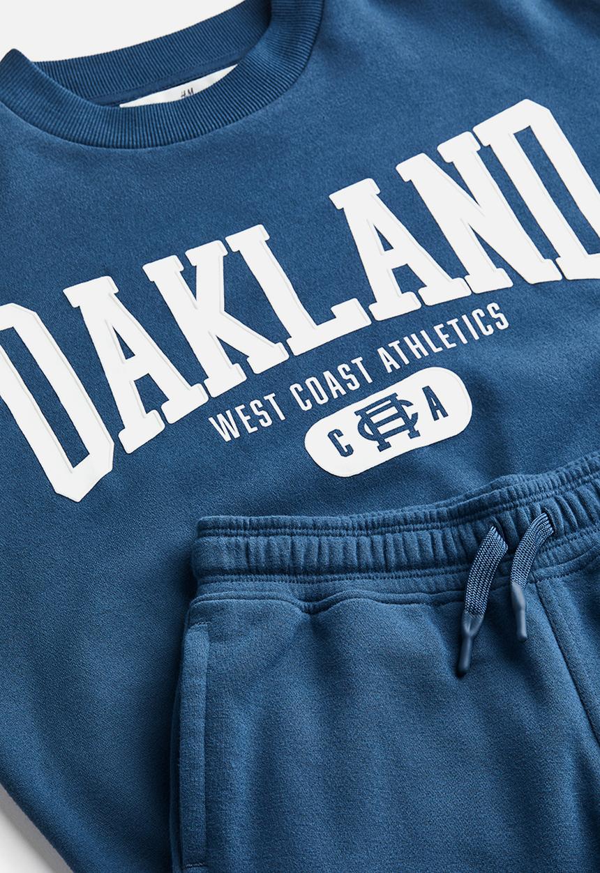 H&M - 2-piece sweatshirt set - dark blue/oakland 