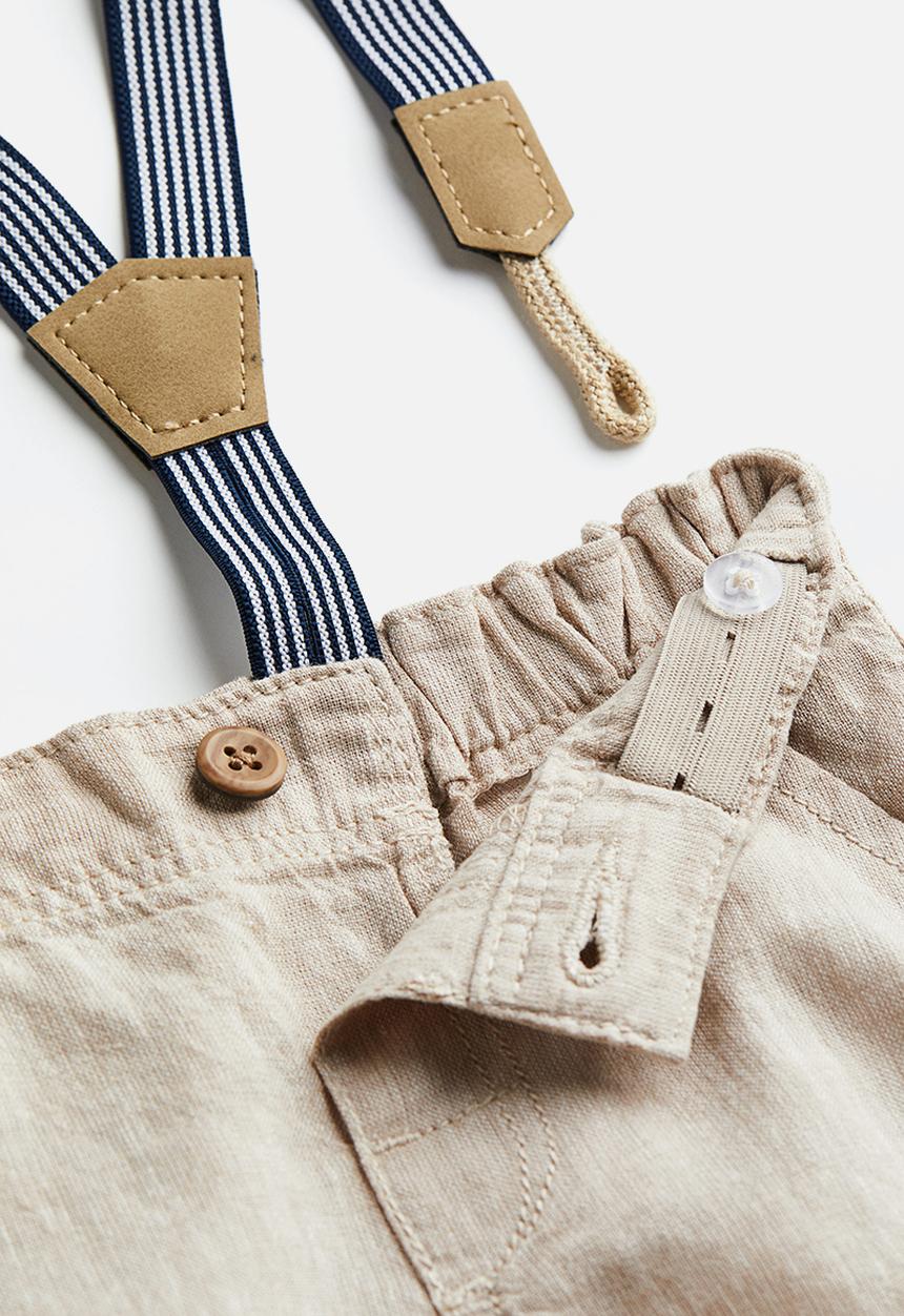 H&M - 2-piece set with braces - blue/light beige 