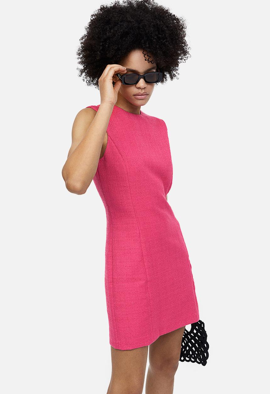 H&M - Sleeveless bouclé dress - pink