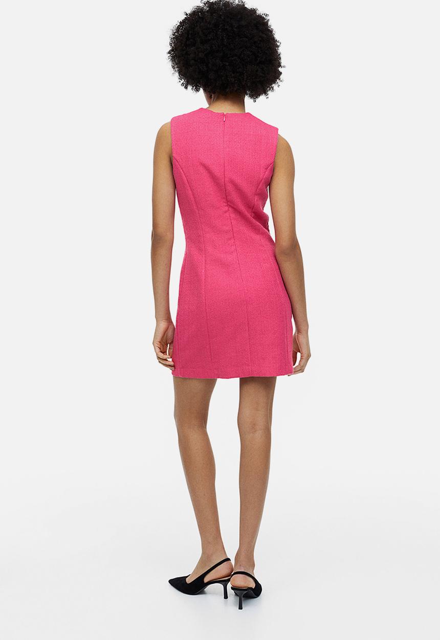 H&M - Sleeveless bouclé dress - pink