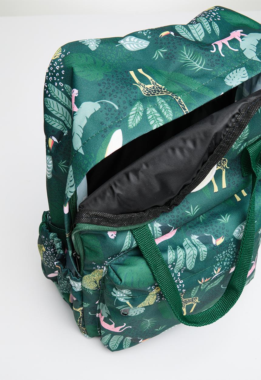 Ree Collective - All-rounder backpack (mom bag) jungle - green