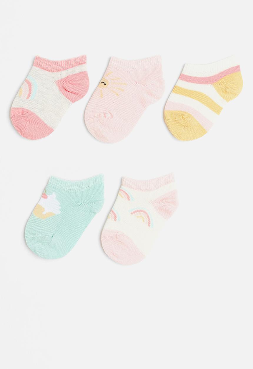 H&M - 5-pack shaftless socks - multi