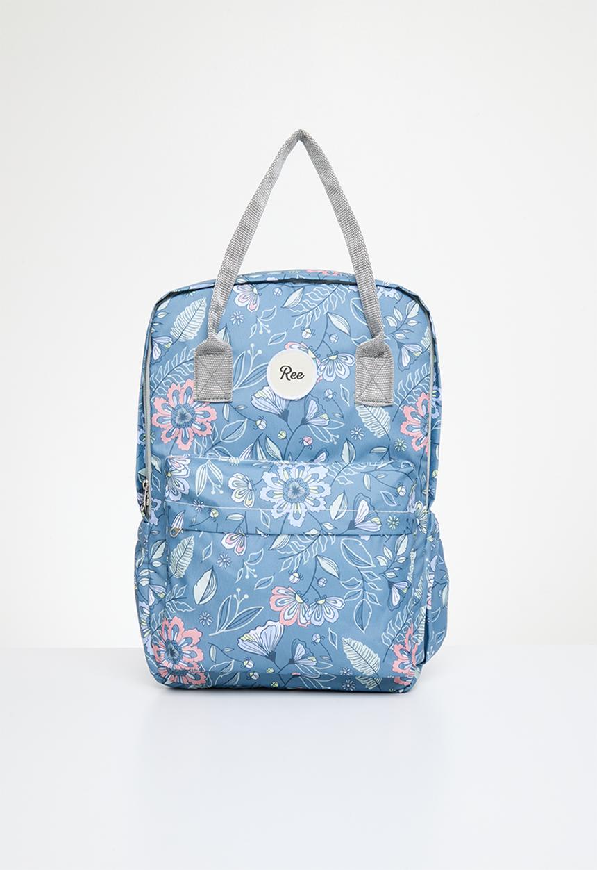Ree Collective - All-rounder backpack (mom bag) floral - blue