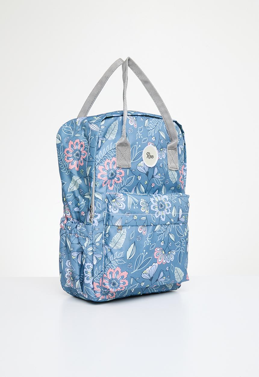Ree Collective - All-rounder backpack (mom bag) floral - blue