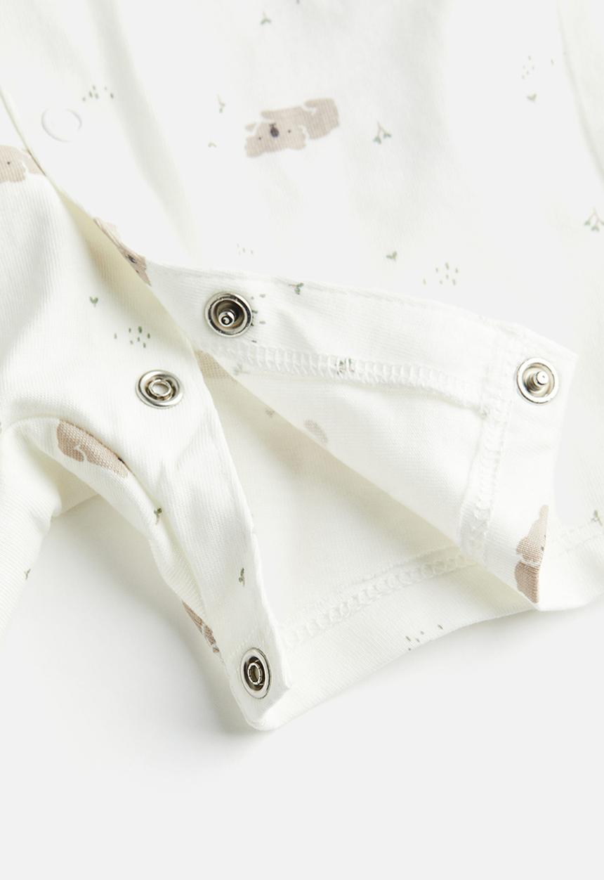 H&M - 3-pack cotton pyjamas - light beige / koalas 