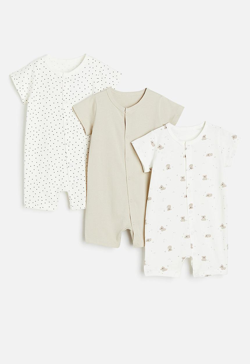 H&M - 3-pack cotton pyjamas - light beige / koalas 