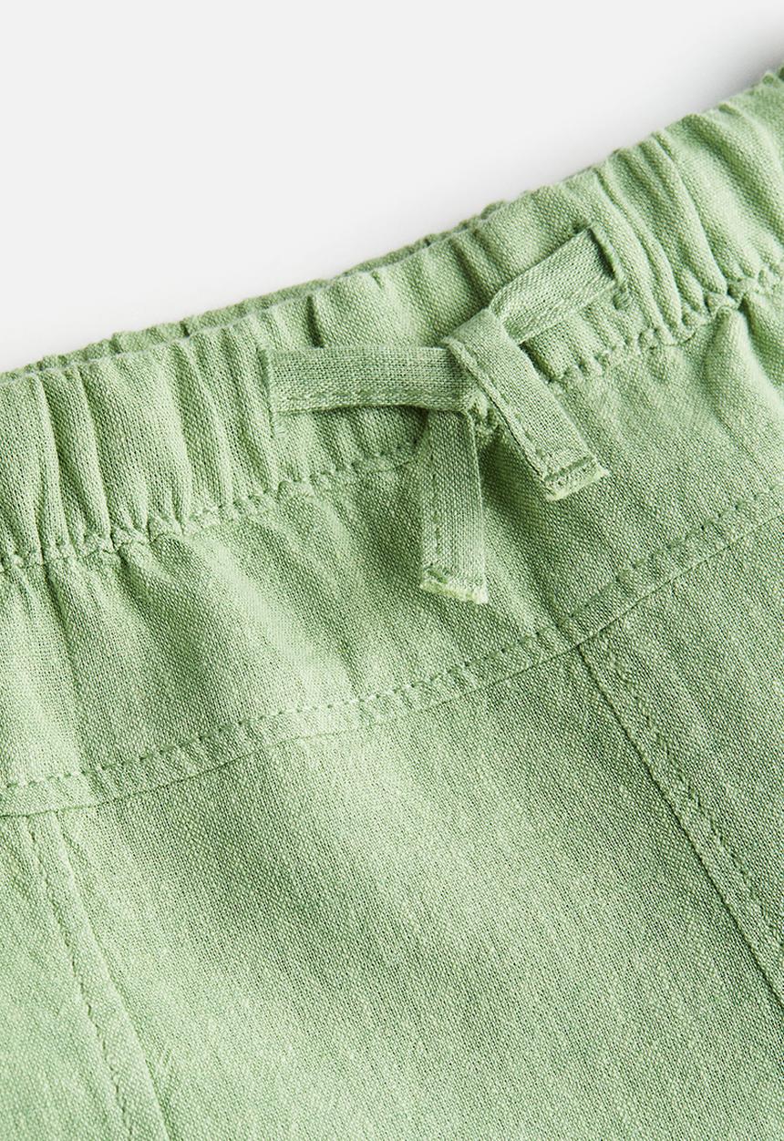 H&M - Linen-blend trousers - light green