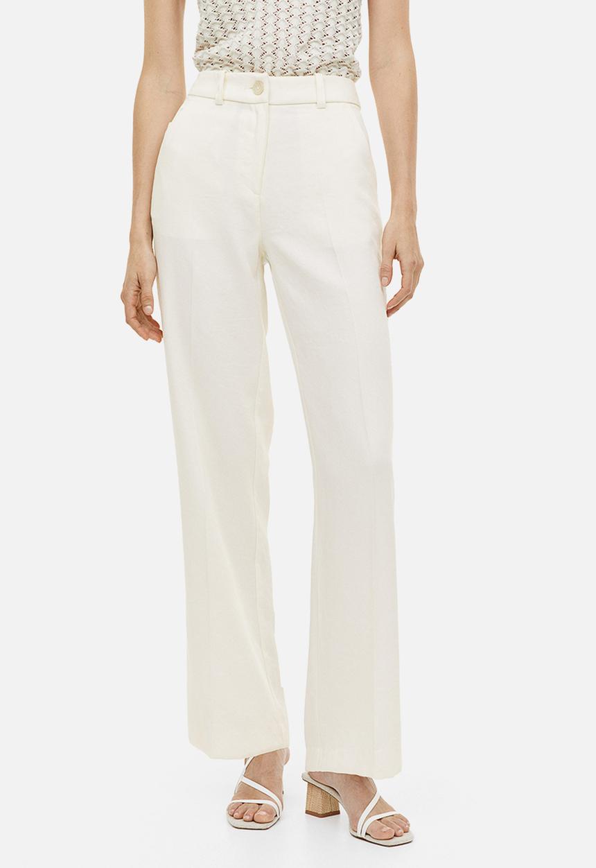 H&M - Straight trousers - white