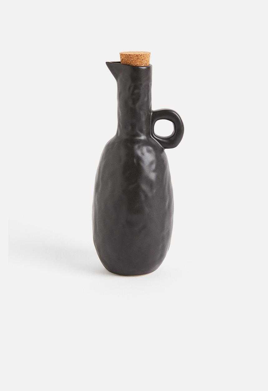 H&M - Stoneware oil bottle - black