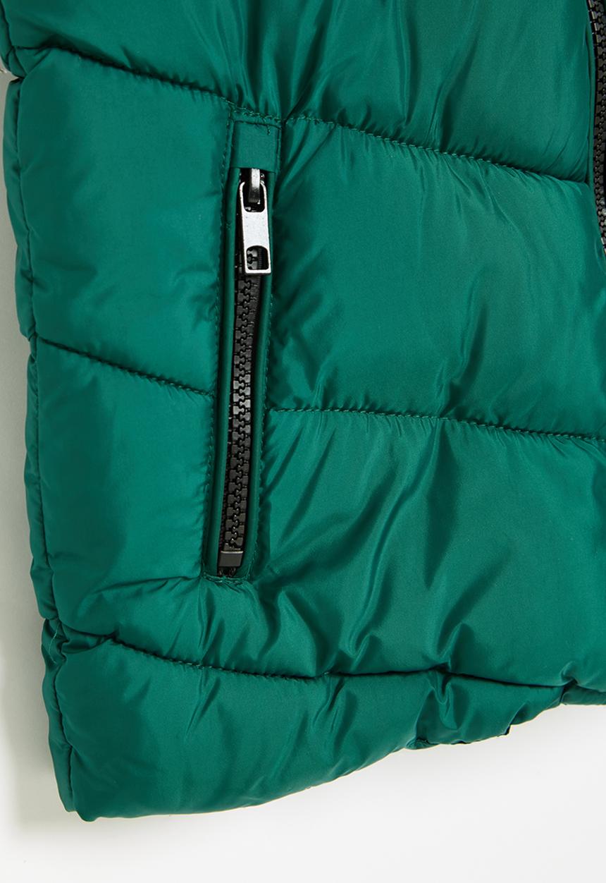 MINOTI - Boys basic puffa gilet - green
