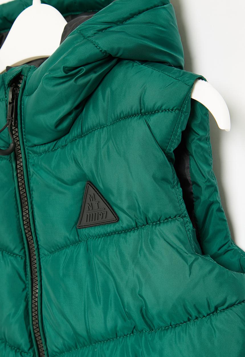 MINOTI - Boys basic puffa gilet - green
