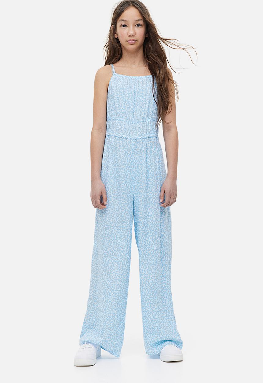 H&M - Gathered jumpsuit - light blue floral