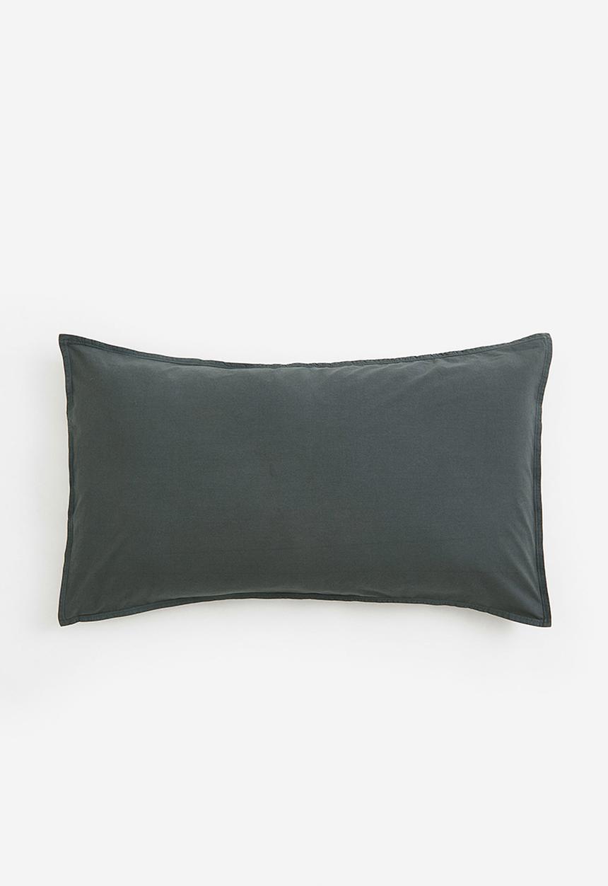 H&M - Cotton pillowcase - dark grey