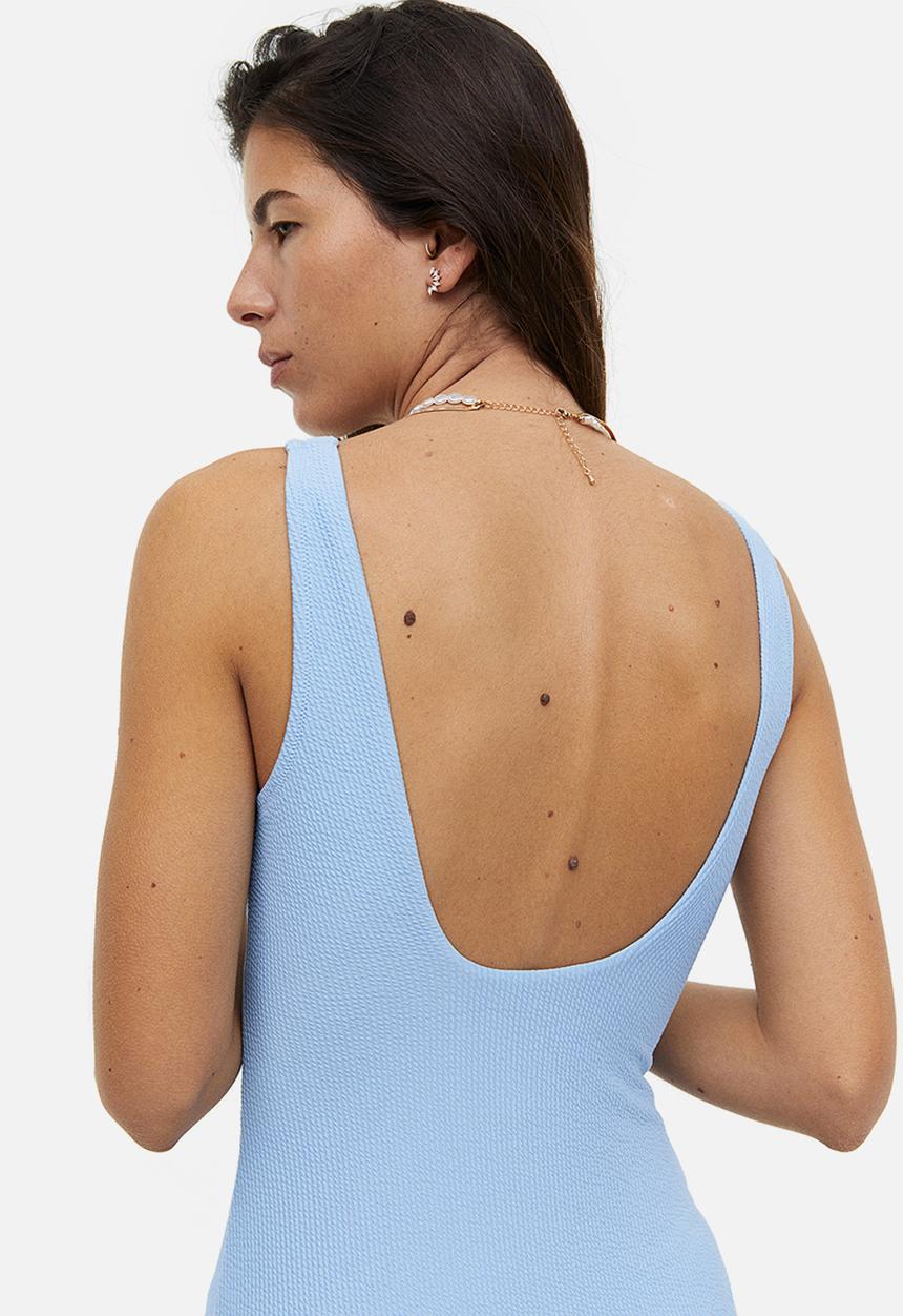 H&M - Padded-cup swimsuit - light blue 