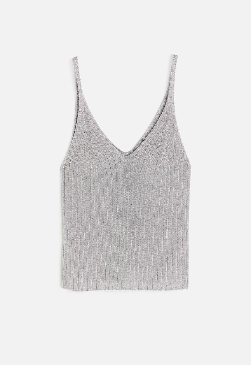 H&M - Shimmering vest top - silver