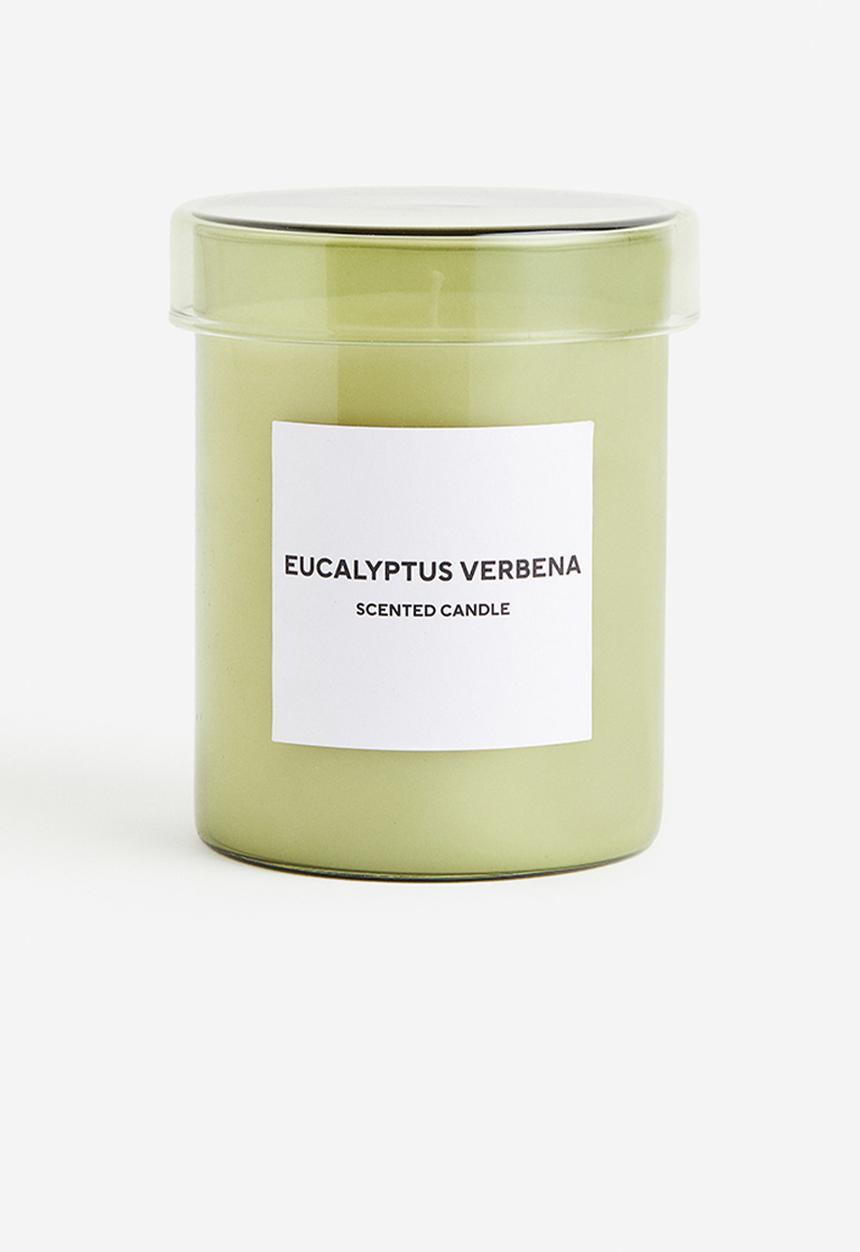 H&M - Scented candle in glass holder - green & eucalyptus verbena