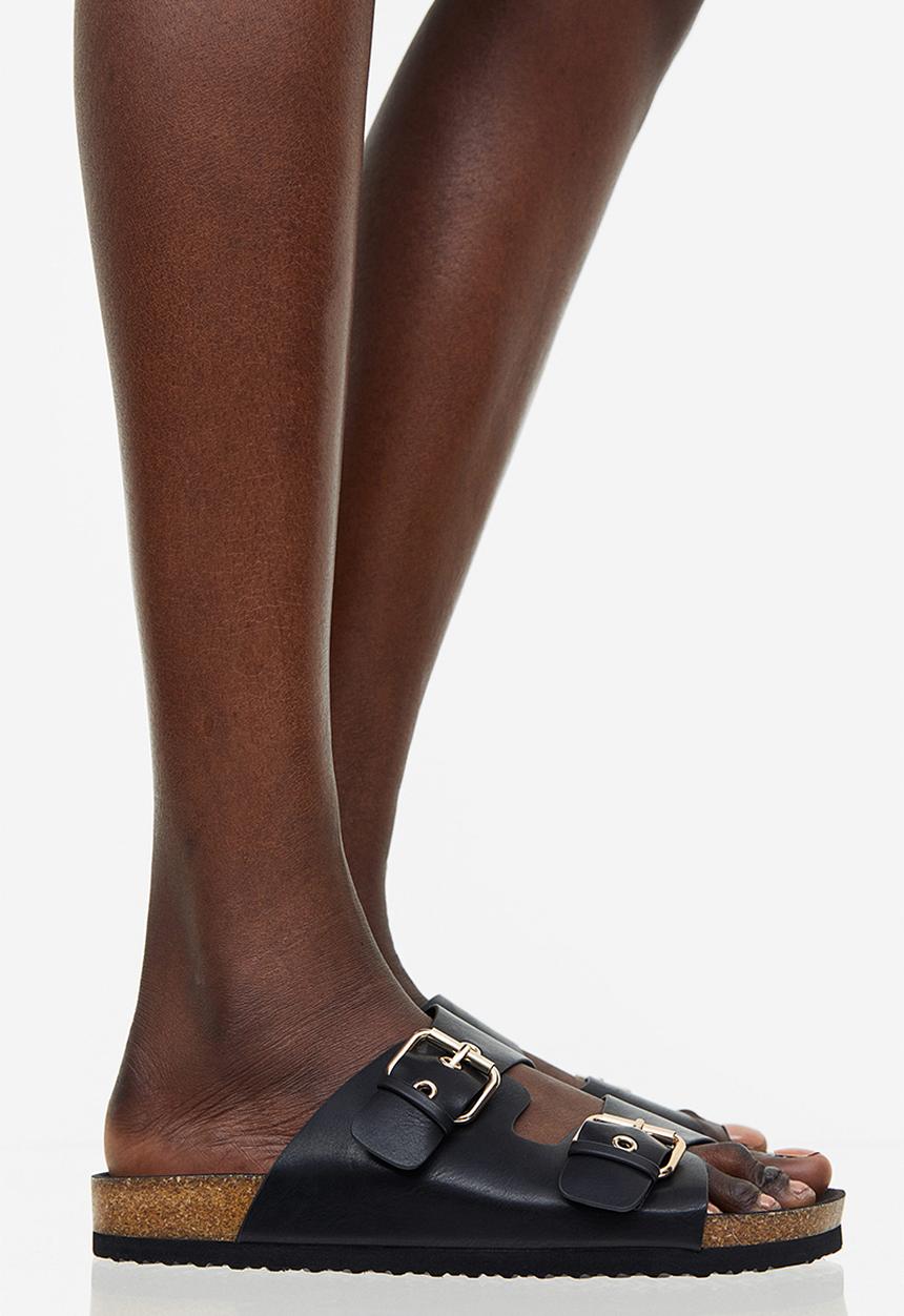 H&M - Two-strap slides - black