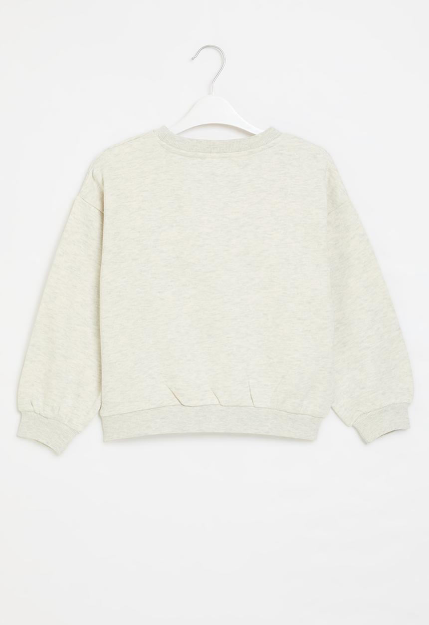 MINOTI - Girls basic oatmeal je taime fleece crew
