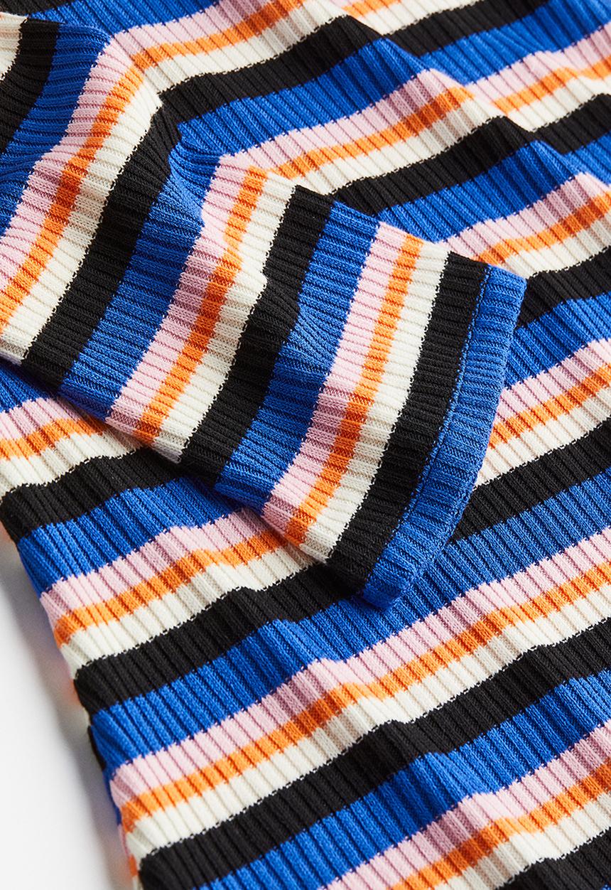 H&M - Ribbed dress - bright blue striped