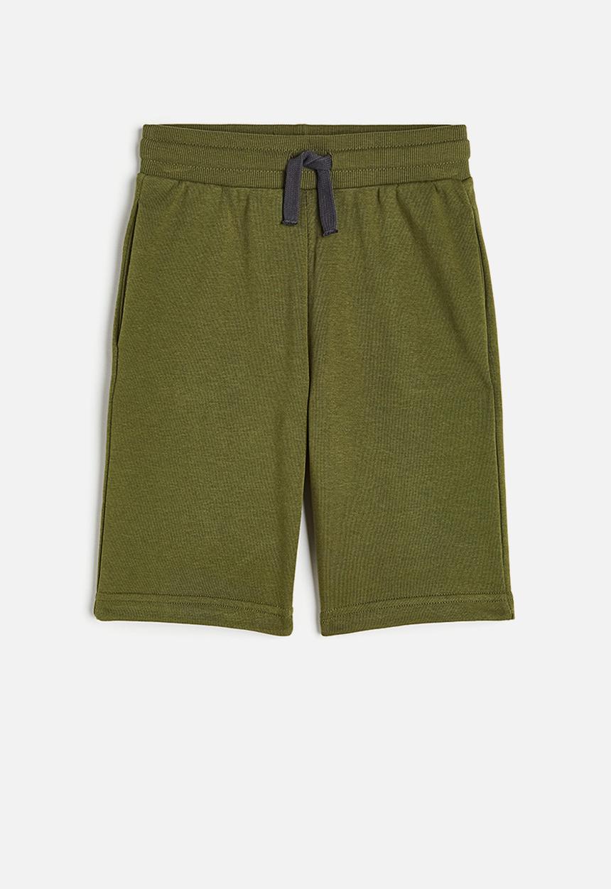 H&M - Sweatshirt shorts - dark khaki green
