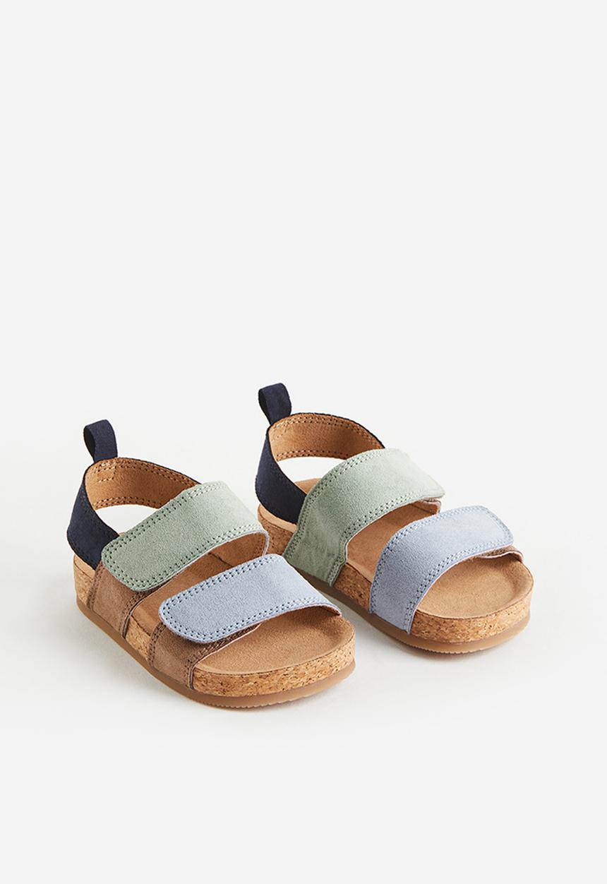 H&M - Sandals - light blue block-coloured