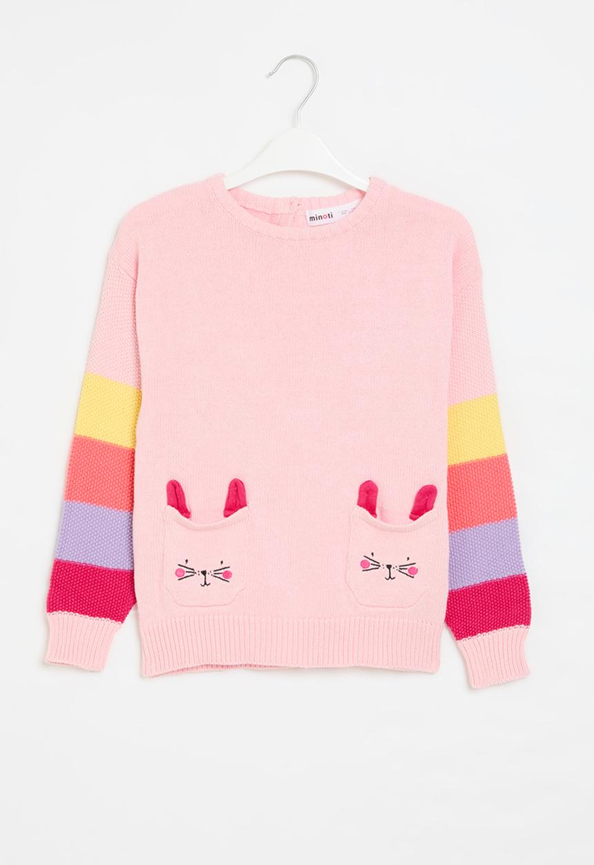 MINOTI - Textured knit jumper - pink