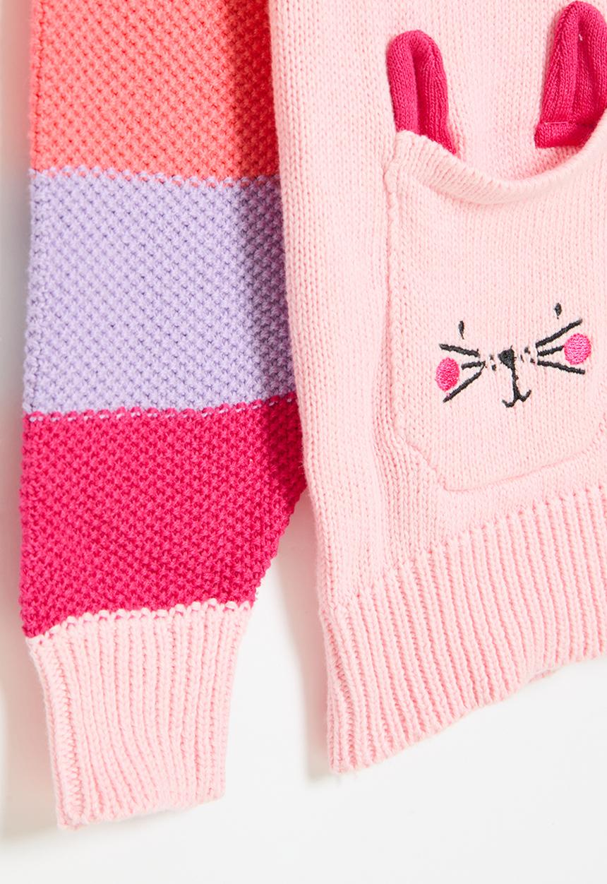 MINOTI - Textured knit jumper - pink