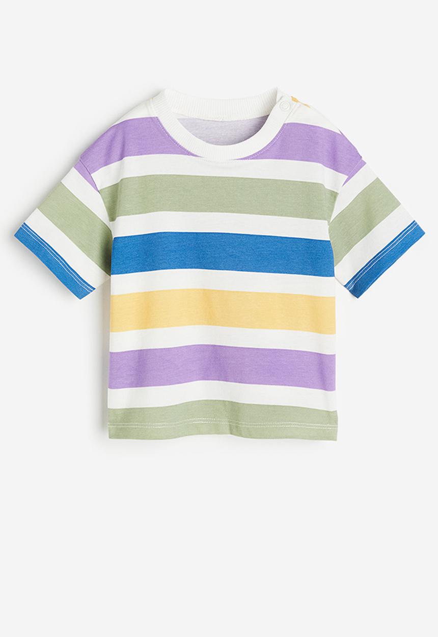 H&M - Printed T-shirt - green striped