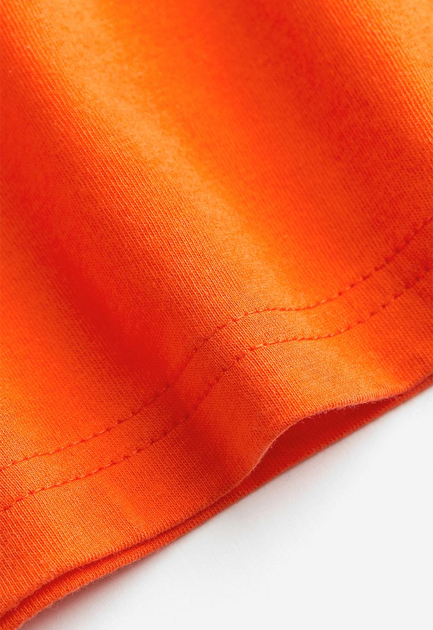 H&M - Printed cotton t-shirt - orange carved pumpkin