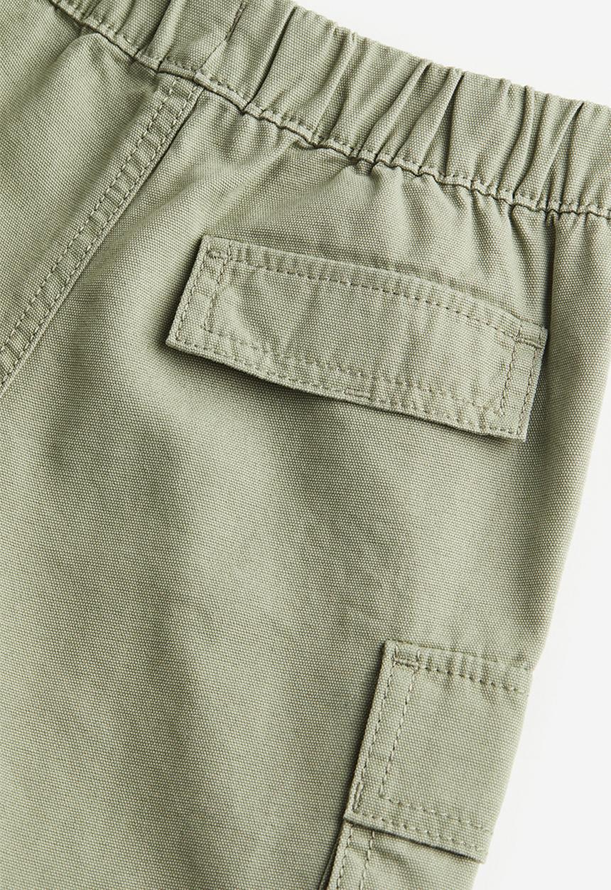 H&M - Cotton cargo shorts - grey green