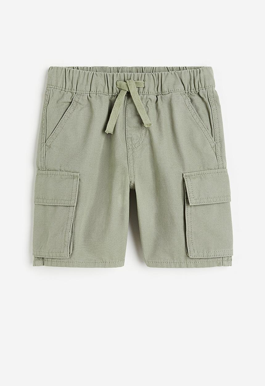 H&M - Cotton cargo shorts - grey green