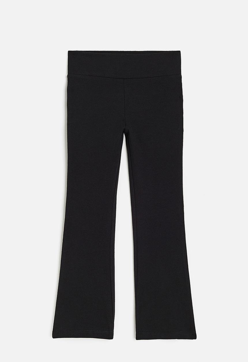 H&M - Flared cotton leggings - black