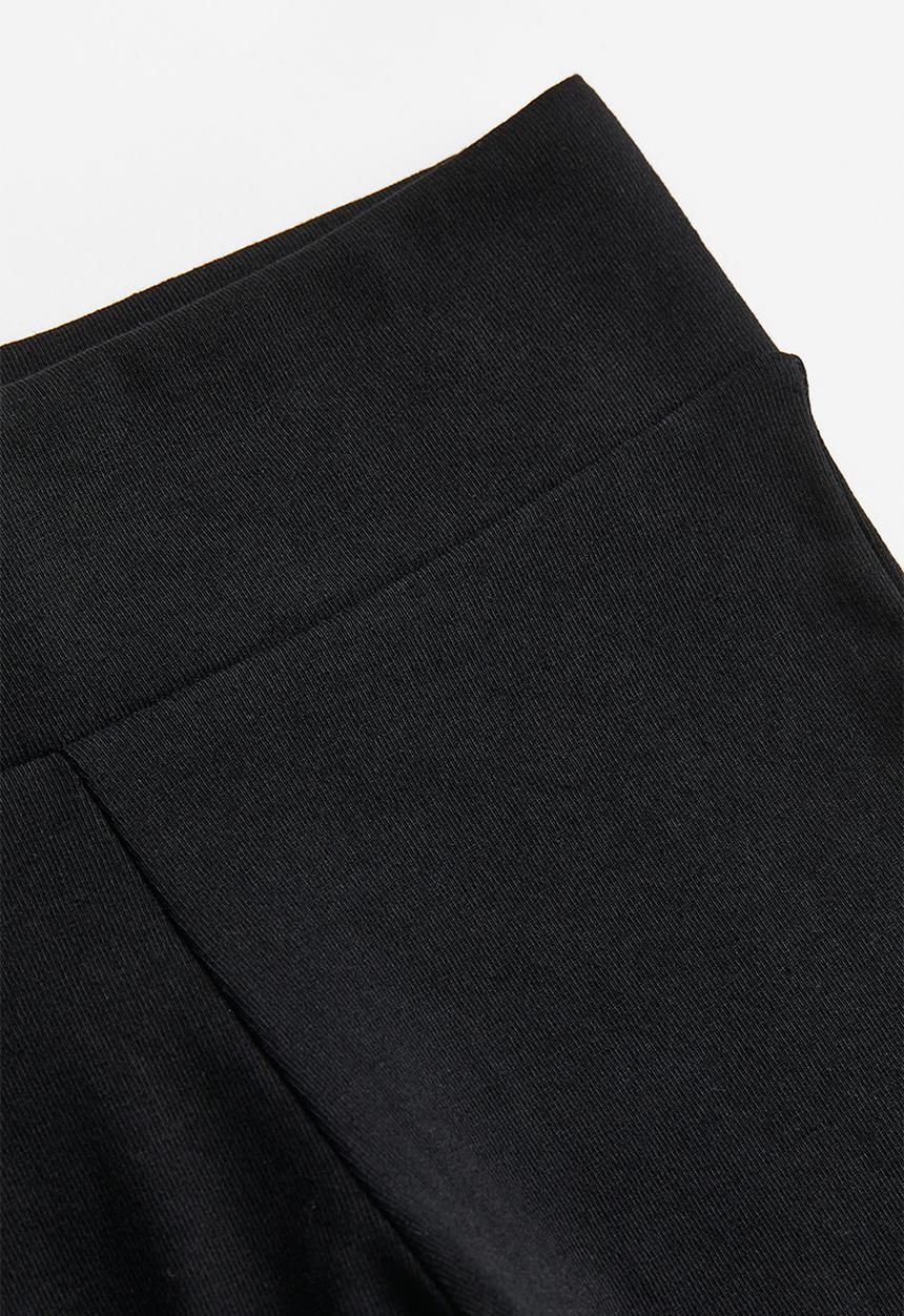 H&M - Flared cotton leggings - black