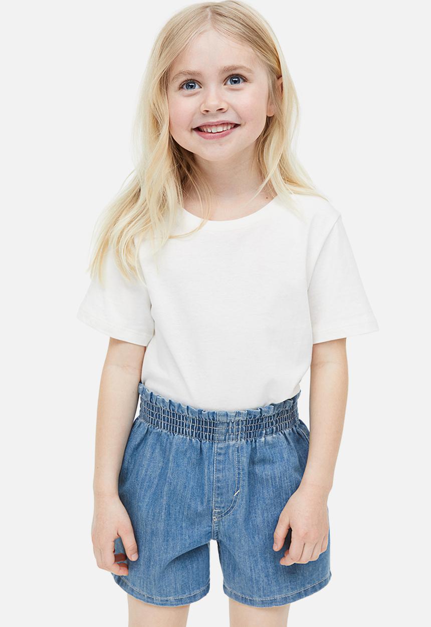 H&M - Loose fit denim shorts - blue