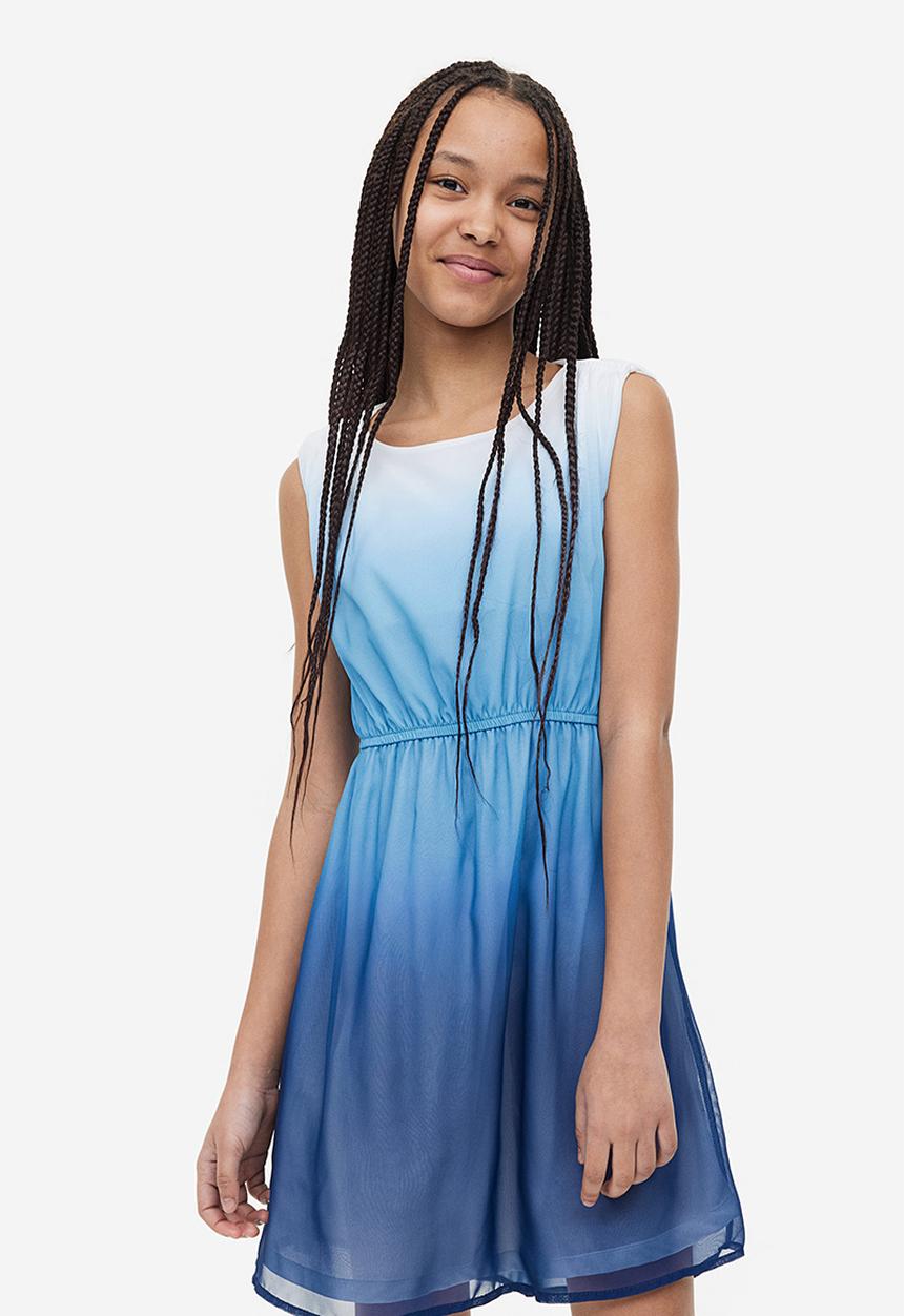 H&M - Chiffon dress - blue,multi