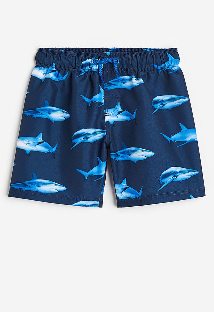 H&M - Patterned swim shorts - dark blue sharks