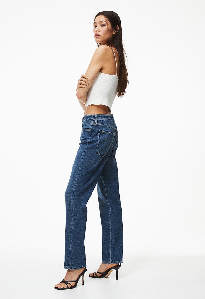 H&M - Vintage mom fit ultra high ankle jeans - denim blue