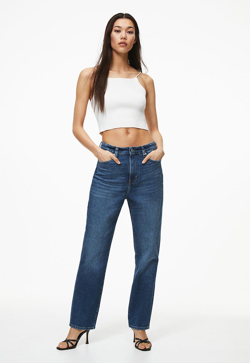 H&M - Vintage mom fit ultra high ankle jeans - denim blue