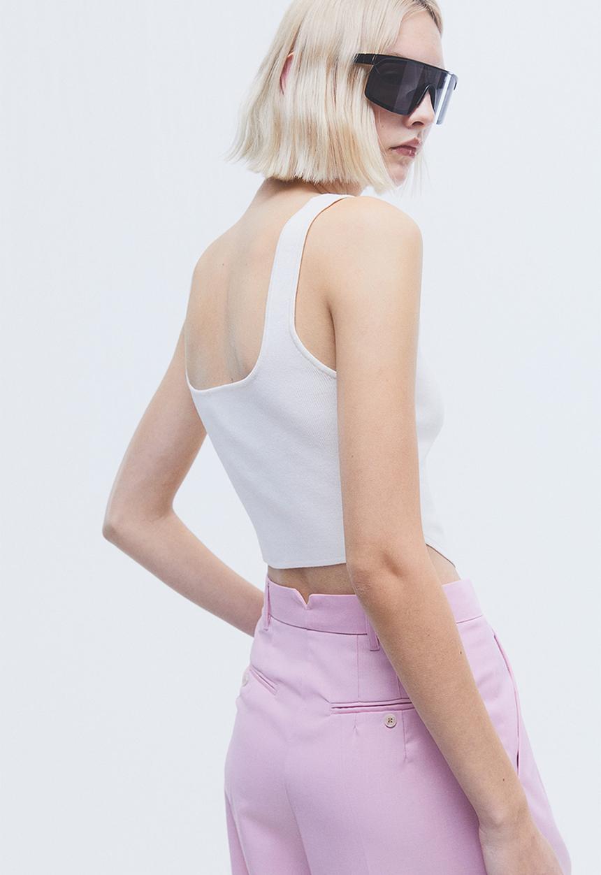 H&M - Tailored trousers - light pink
