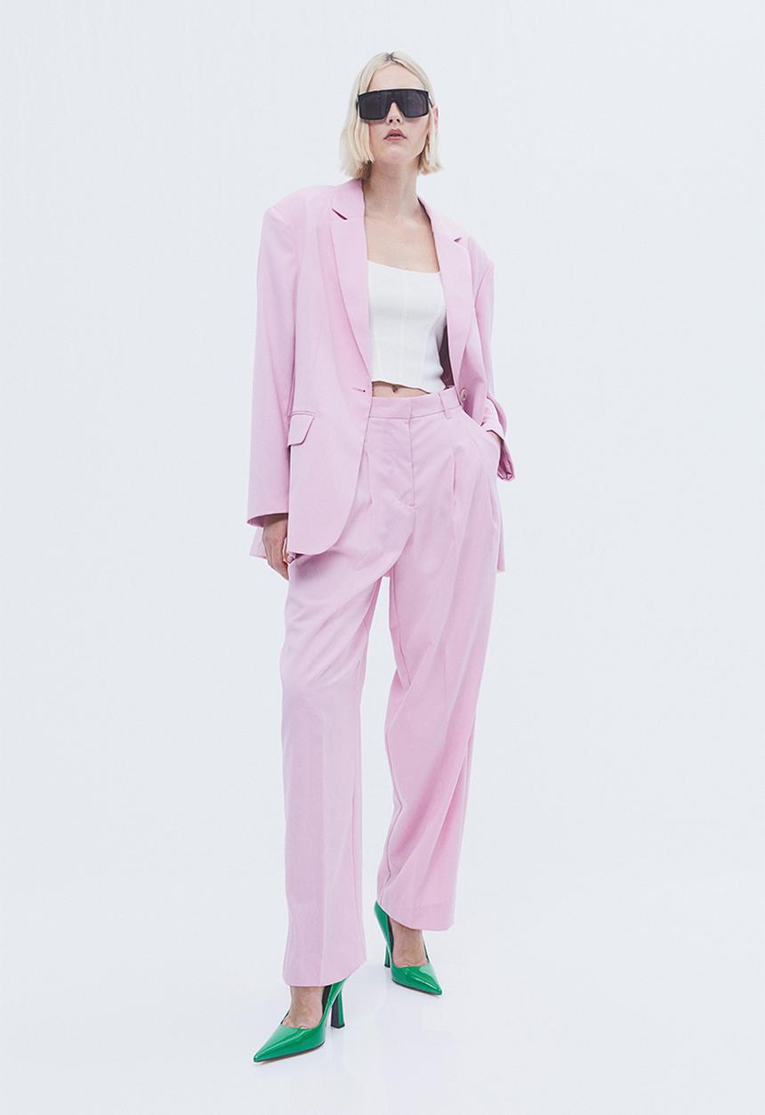 H&M - Tailored trousers - light pink